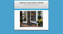 Desktop Screenshot of heroncoveguesthouse.com