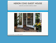 Tablet Screenshot of heroncoveguesthouse.com